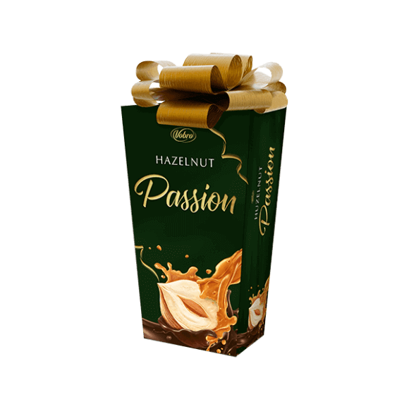 Opakowanie Hazelnut Passion Prezent 196 g ze złotą rozetą