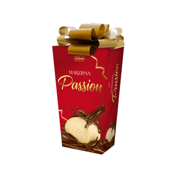 Opakowanie Marzipan Passion Prezent 180 g ze złotą rozetą