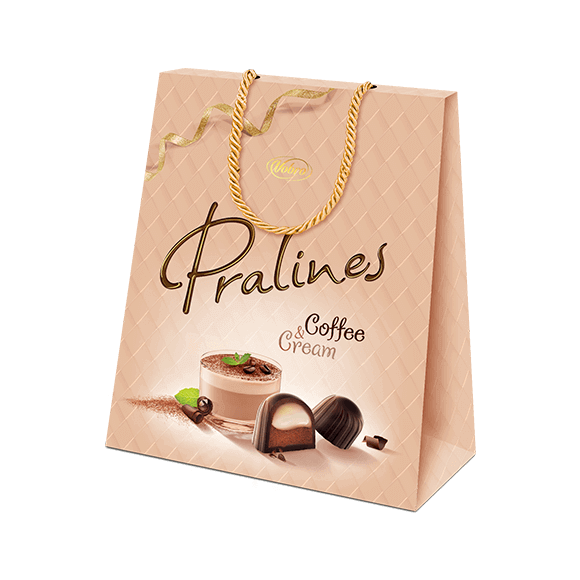 Opakowanie Pralines Coffee & Cream Prezent 197 g ze złotym sznurkiem