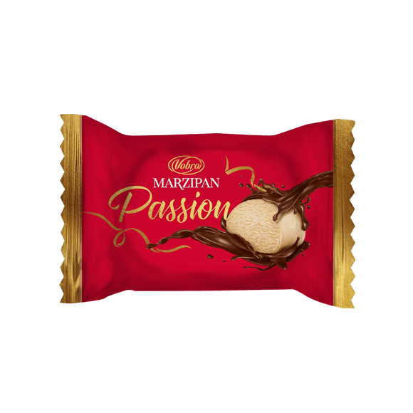 Pralina Marzipan Passion w czerwonej zawijce