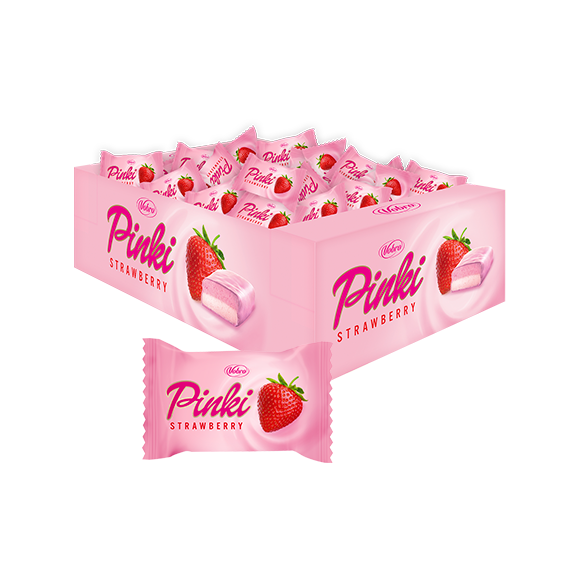 Pinki Strawberry 3 kg w kartonie z zawijką na przodzie