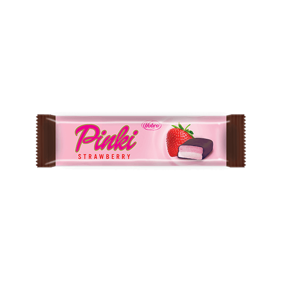 Vobro Pinki Strawberry bar in a flow pack