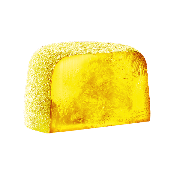 Cross-section of Vobro Jelly DOT Kids lemon-flavored jelly