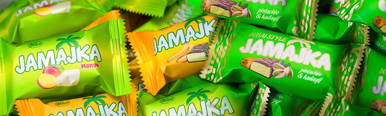 Jamajka candies from Vobro in three flavors